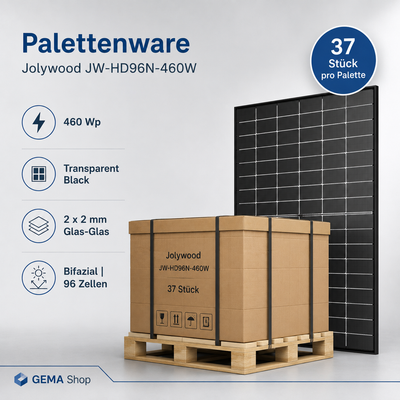 Image for PV-Modul Palette Jolywood JW-HD96N-R2 17,02 kWp 37x460 Wp