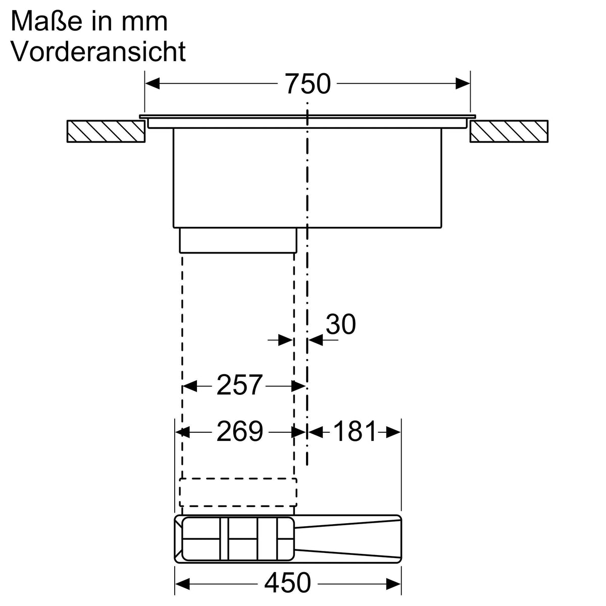 Image for Neff Induktions-Kochfeld-Set autark 80cm mit Abzug IKTPLE682F (V68TTX4L0 + Z943SE0)