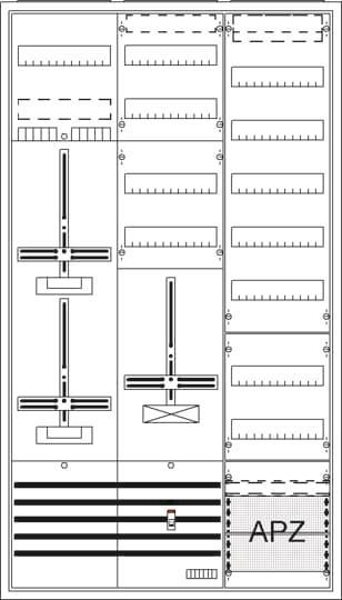 Image for Striebel Komplettschrank APZ      DA39CY 3-Punkt 2 Zähler + 1 TSG + 1 VT 1400x800