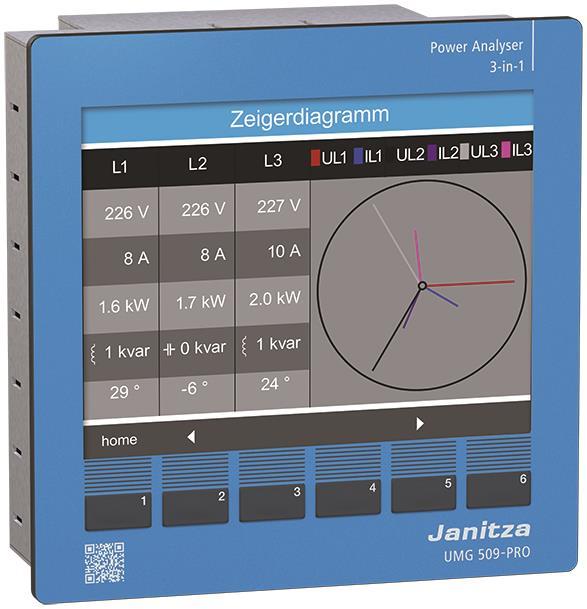 Image for Janitza UMG   UMG 509-PRO UH= 95-240V AC 509-PRO UH= 95-240VAC Multifunk.