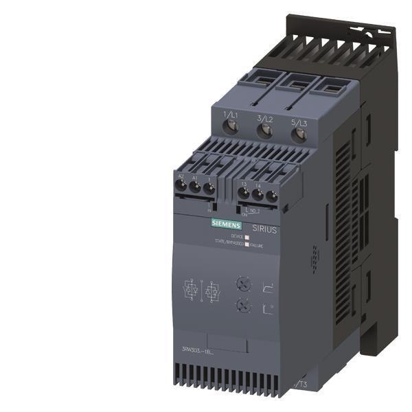 Image for Siemens 3RW30361BB14 Sanftstarter S2     45A 22kW/400V 40°C 110-230VAC/DC Schraub