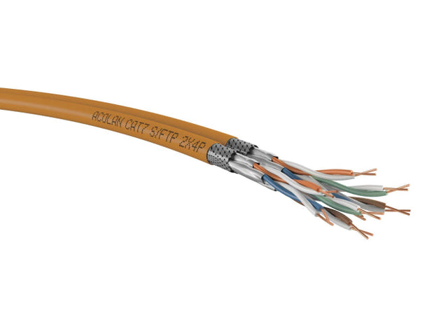 Image for ACOME ACOLAN 1000 S/FTP Cat7 LSOH Orange Duplex 2x(4x2xAWG23/1) FRNC-C Tr500m Cca