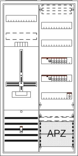 Image for Striebel Komplettschrank APZ     DA27CBW         3-Punkt 1Z1V5A2 bestückt 2 x Fi