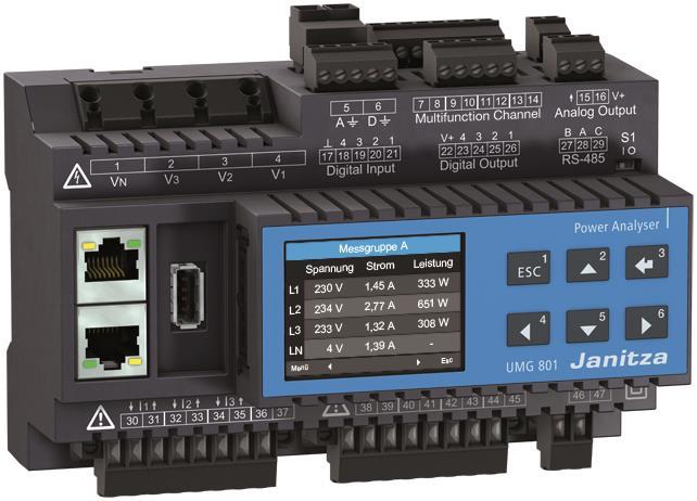 Image for Janitza Modular   UMG 801 Basisgerät 8TE erweiterbarer Netzanalysator 5231003