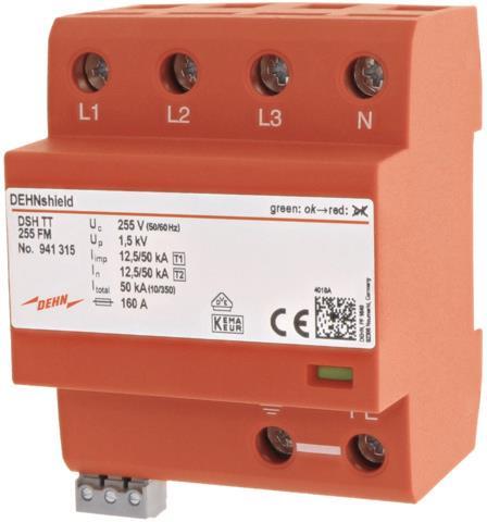 Image for DEHN Anwendungsopt.        DSH TT 255 FM Kombiableiter DEHNshield Typ1+2 f.