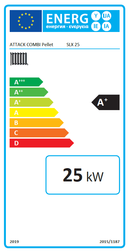 Image for ATTACK SLX 25 COMBI Pellet Kombikessel – 25 kW Holz / 30 kW Pellets