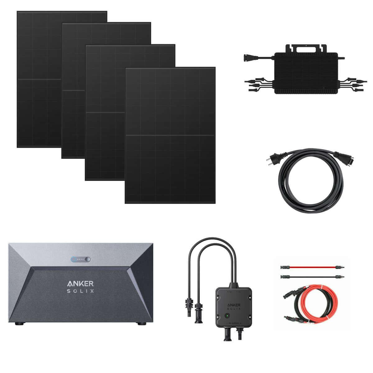 Image for Balkonkraftwerk 1780Wp mit 1,6kW Speicher und Hoymiles HMS-1600-4T