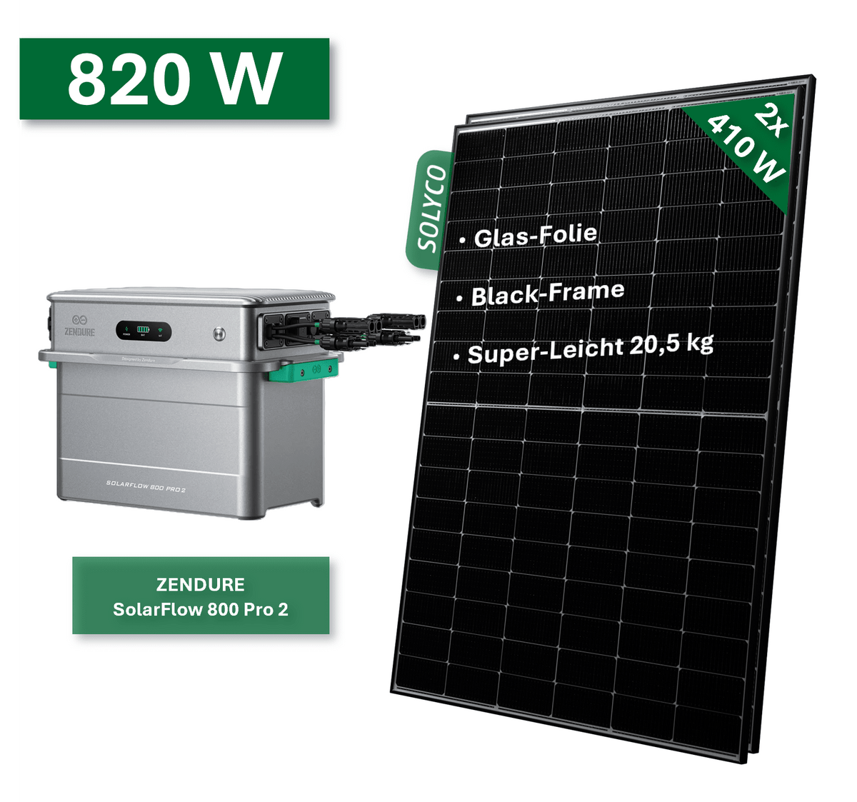 Image for Balkonkraftwerk BASIC 820W/800W mit Zendure SolarFlow 800 Pro 2