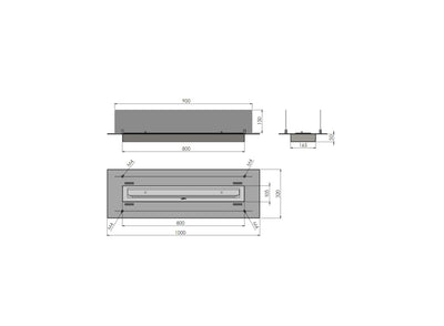 Image for Bio-Ethanol-Kamin  INSERT 1000 Einbaukamin aus Stahl