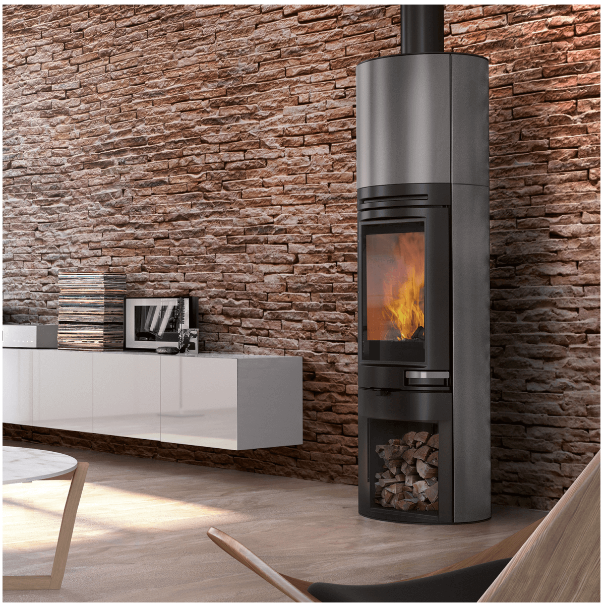Image for Edilkamin Tally S Evo 9,1 kW Kaminofen mit integrierter Scheibenspülung 🔥
