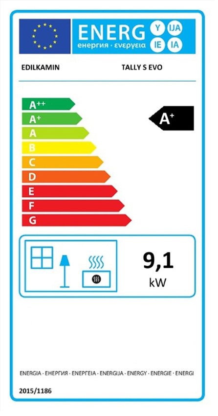 Image for Edilkamin Tally S Evo 9,1 kW Kaminofen mit integrierter Scheibenspülung 🔥