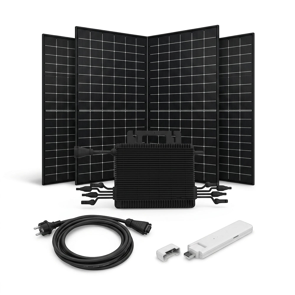 Image for Balkonkraftwerk 1,84 kWp mit 4 × Jolywood 460 Wp, Hoymiles HMS-1600-4T und DTU-WLite-S