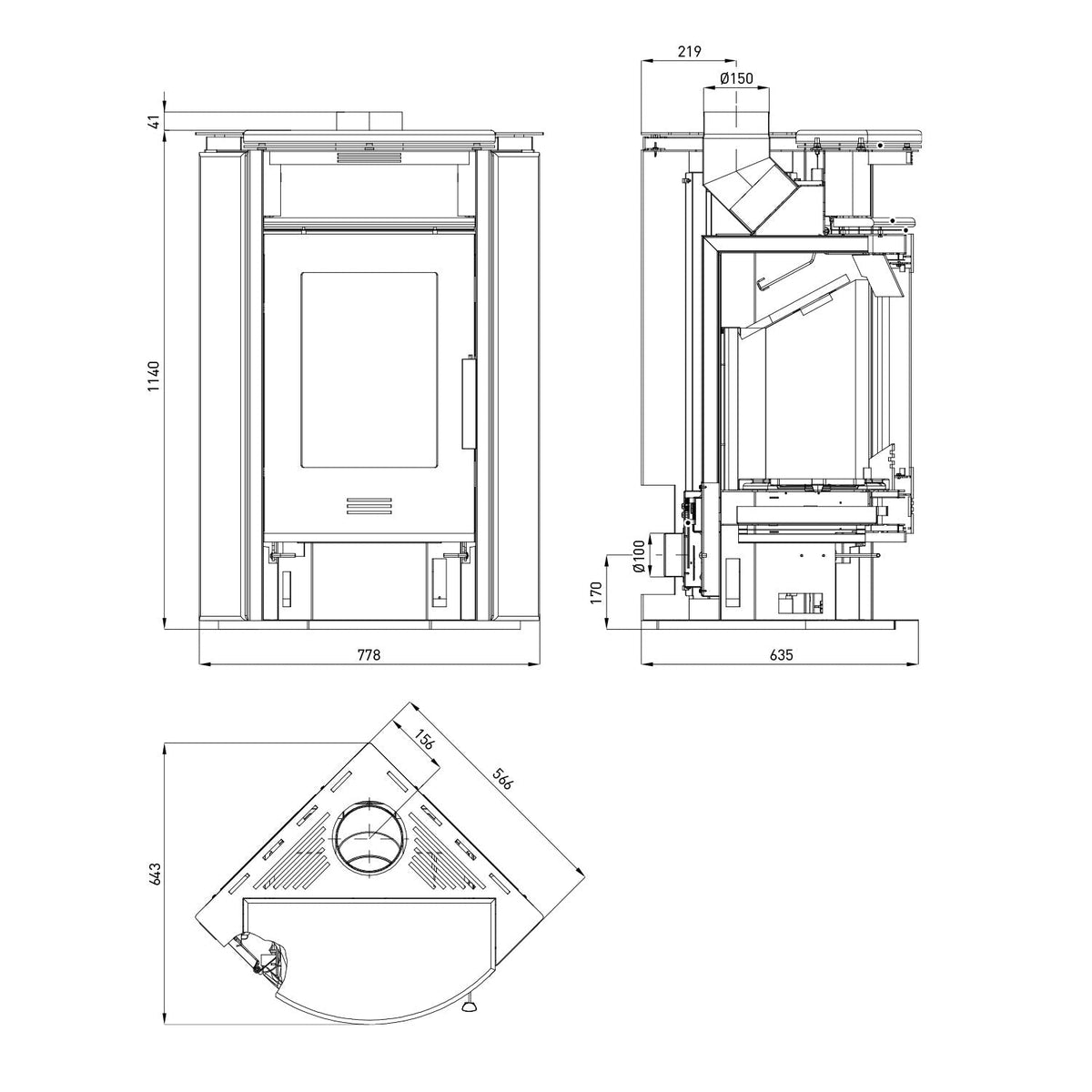 Image for Haas+Sohn Kuopio II Kaminofen Quarzit
