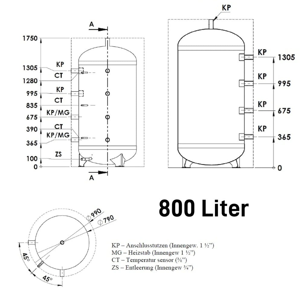 Image for Pufferspeicher Elektromet WGJ-BE 1000, 1000 l