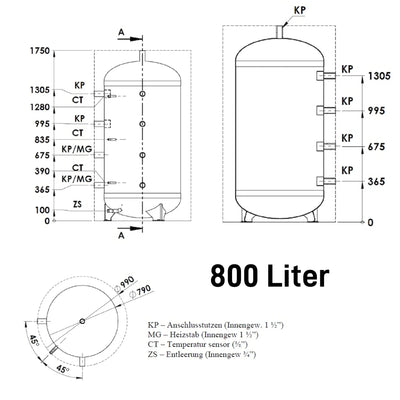 Image for Pufferspeicher Elektromet WGJ-BE 1000, 1000 l