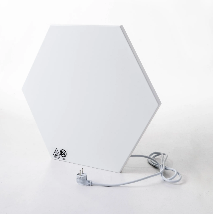 Image for GeMeTherm INFRAROTHEIZUNG Metall HEXAGON weiß  IHP-H-0600, 600 Watt