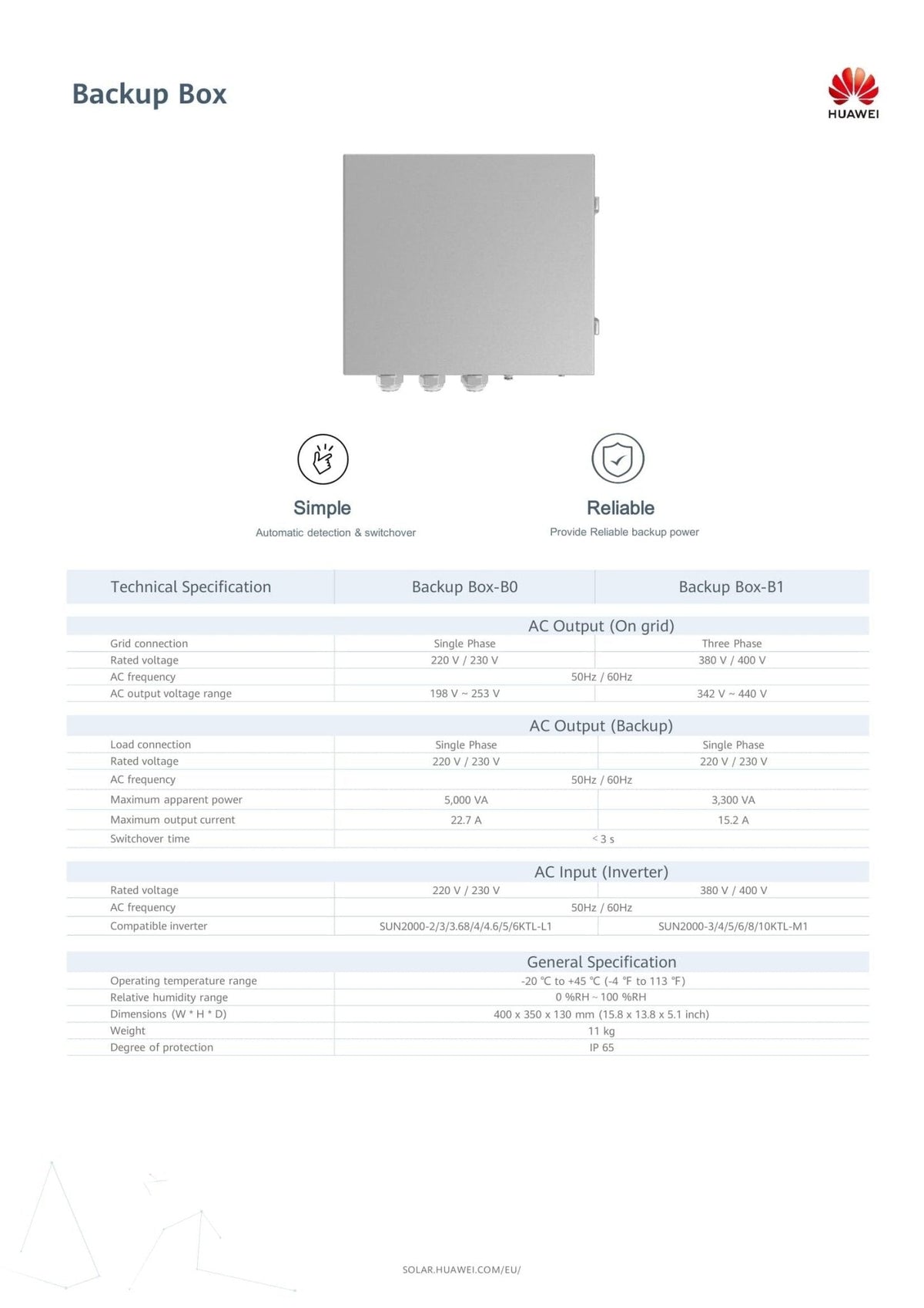 Image for HUAWEI Back Up Box B0 - für WR L1-Serie