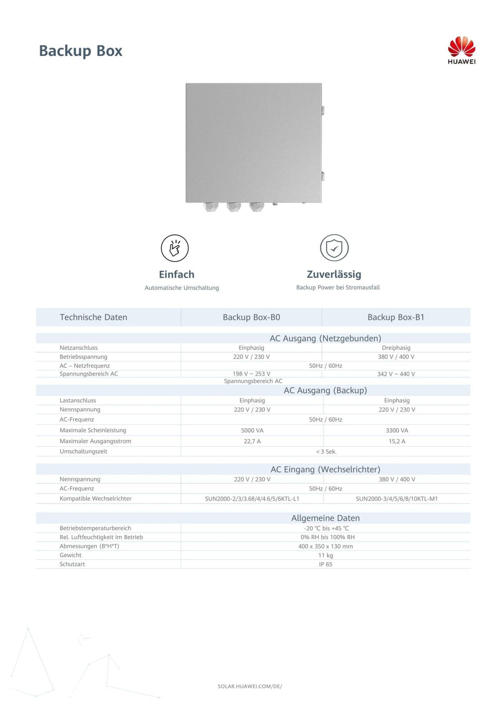 Image for HUAWEI Back Up Box B0 - für WR L1-Serie