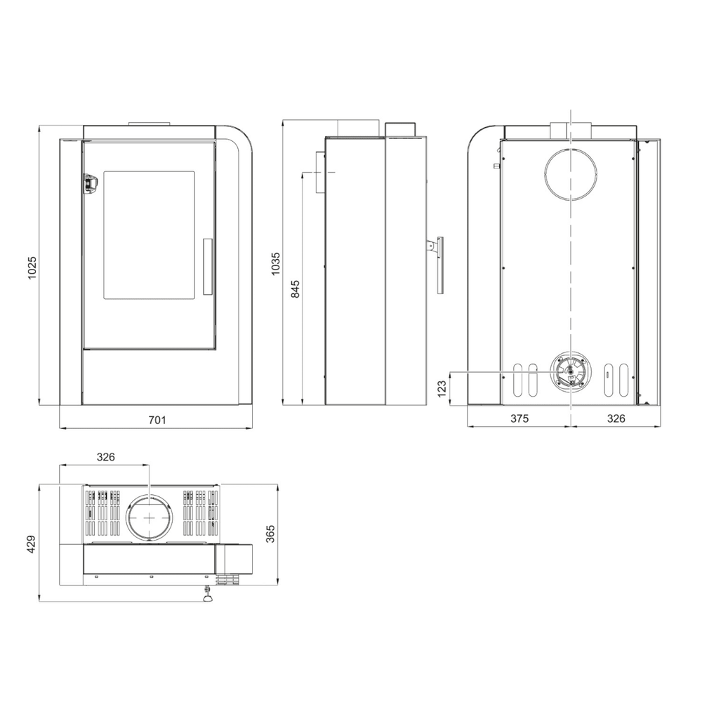 Image for Kaminofen Aruba Easy von Haas + Sohn 6 kW schwarz/woodstone