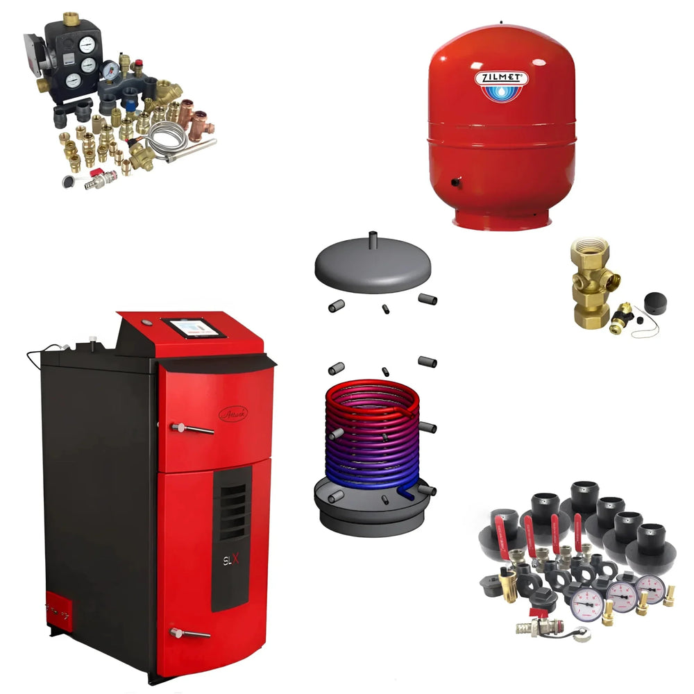 Image for Komplettpaket Attack SLX Lambda Touch 35 kW plus Pufferspeicher mit Wärmetauscher