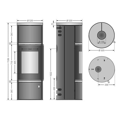 Image for Oranier Arena W+ 2.0 – Speicherofen Kalkstein Cream