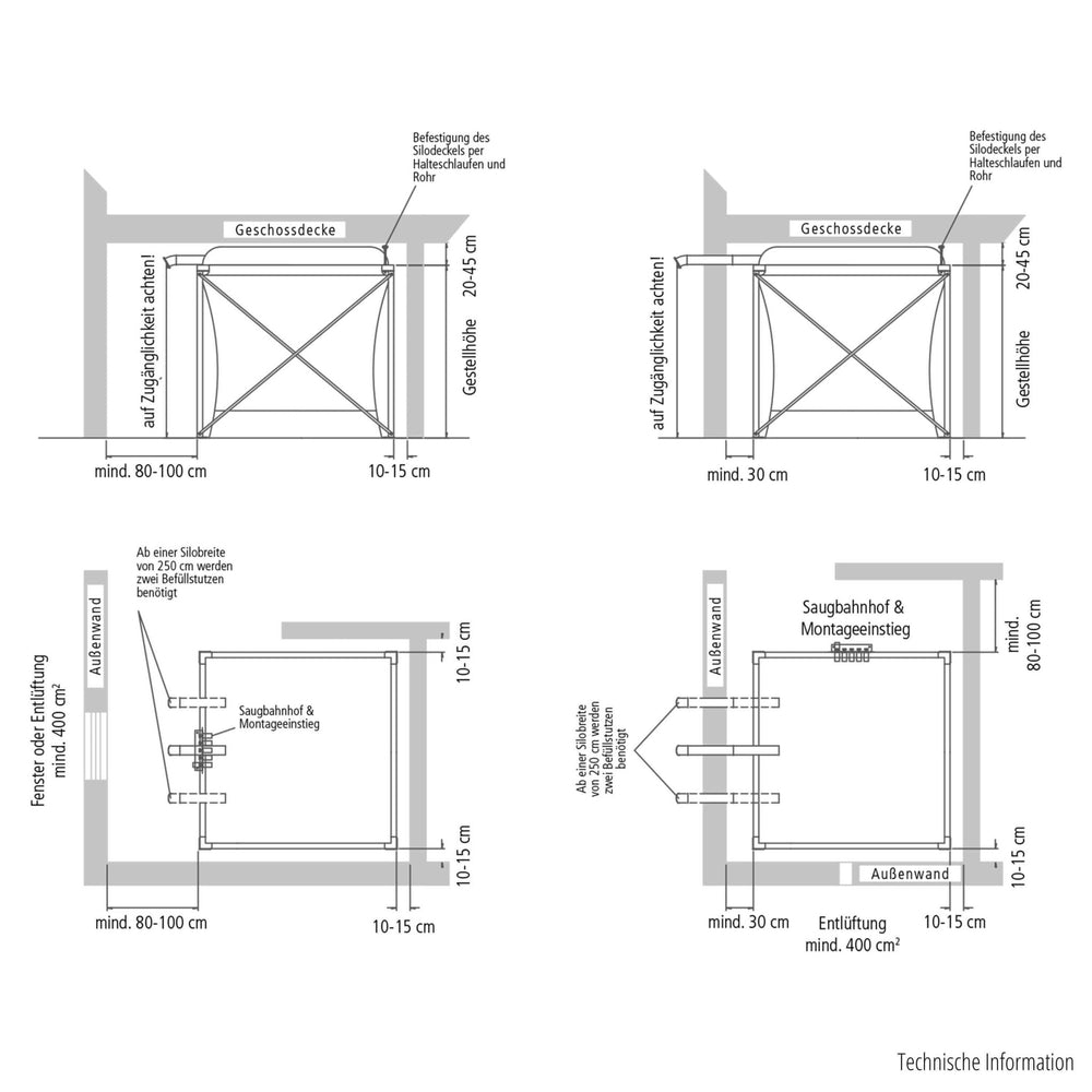 Image for Pelletsilo FLACHBODEN inkl. Gestell