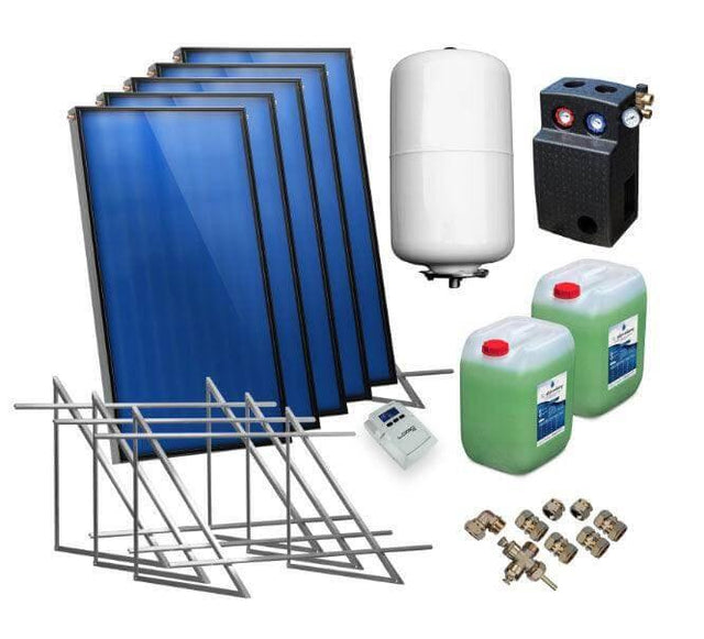 Image for Solarpaket Flachkollektor AMX2.0 10.15 m² für Flachdach