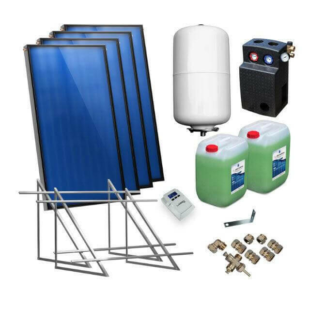 Image for Solarpaket Flachkollektor AMX2.0 8.12 m² für Flachdach