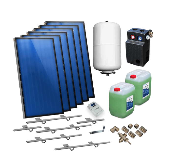 Image for Solarpaket Flachkollektoren AMX2.85 17.22 m² für Schrägdach