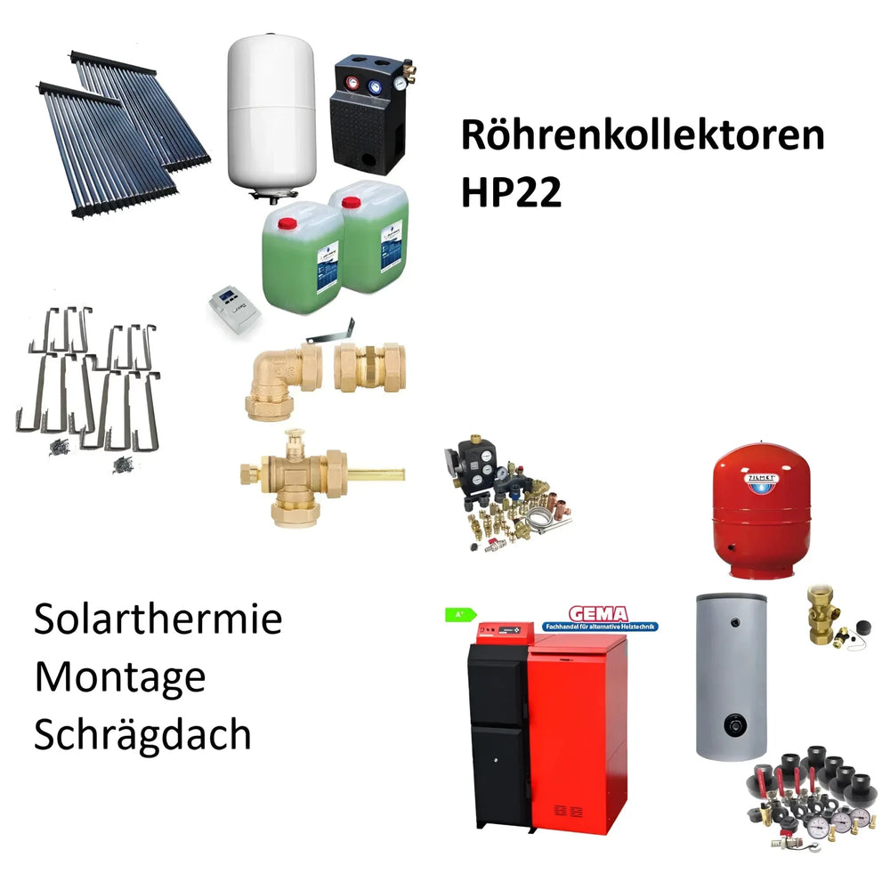 Image for Solarpaket Röhrenkollektor mit Thermoflux Pelling Eco und Hygienespeicher