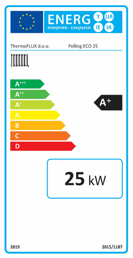 Image for Pelletkessel ThermoFLUX Pelling ECO 25 Großbehälter – 25 kW / 230 kg