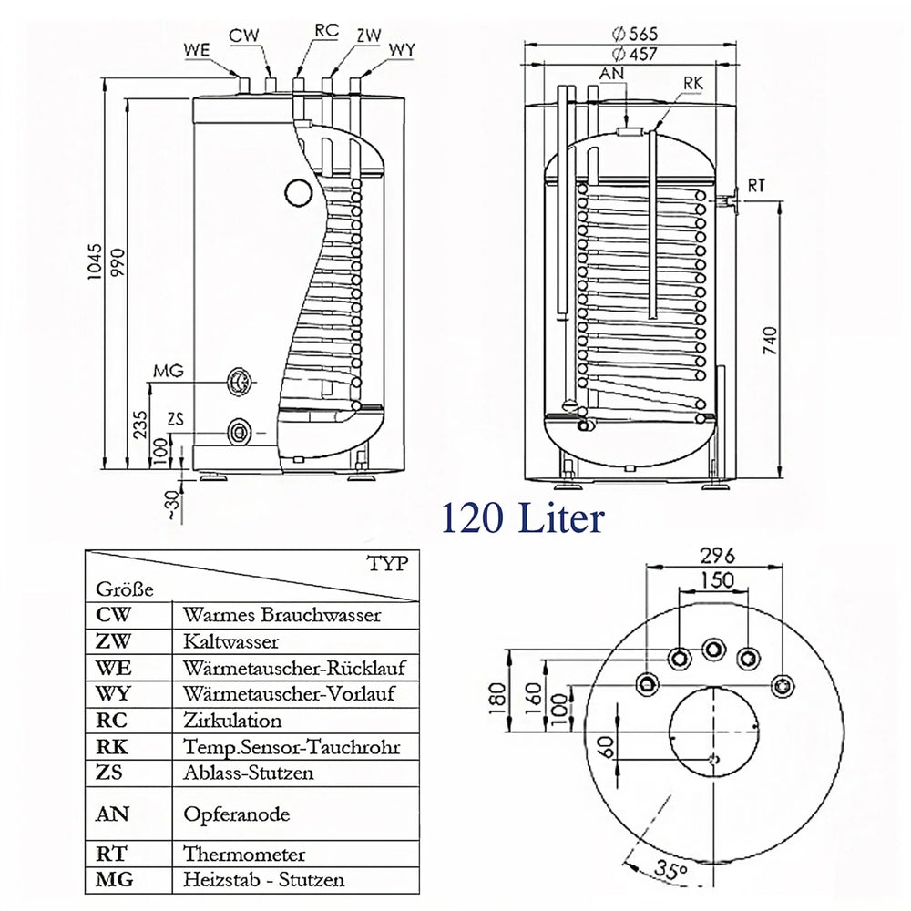 Image for Trinkwasserspeicher 120 Liter & SMART Heizstab 3 kW mit WIFI