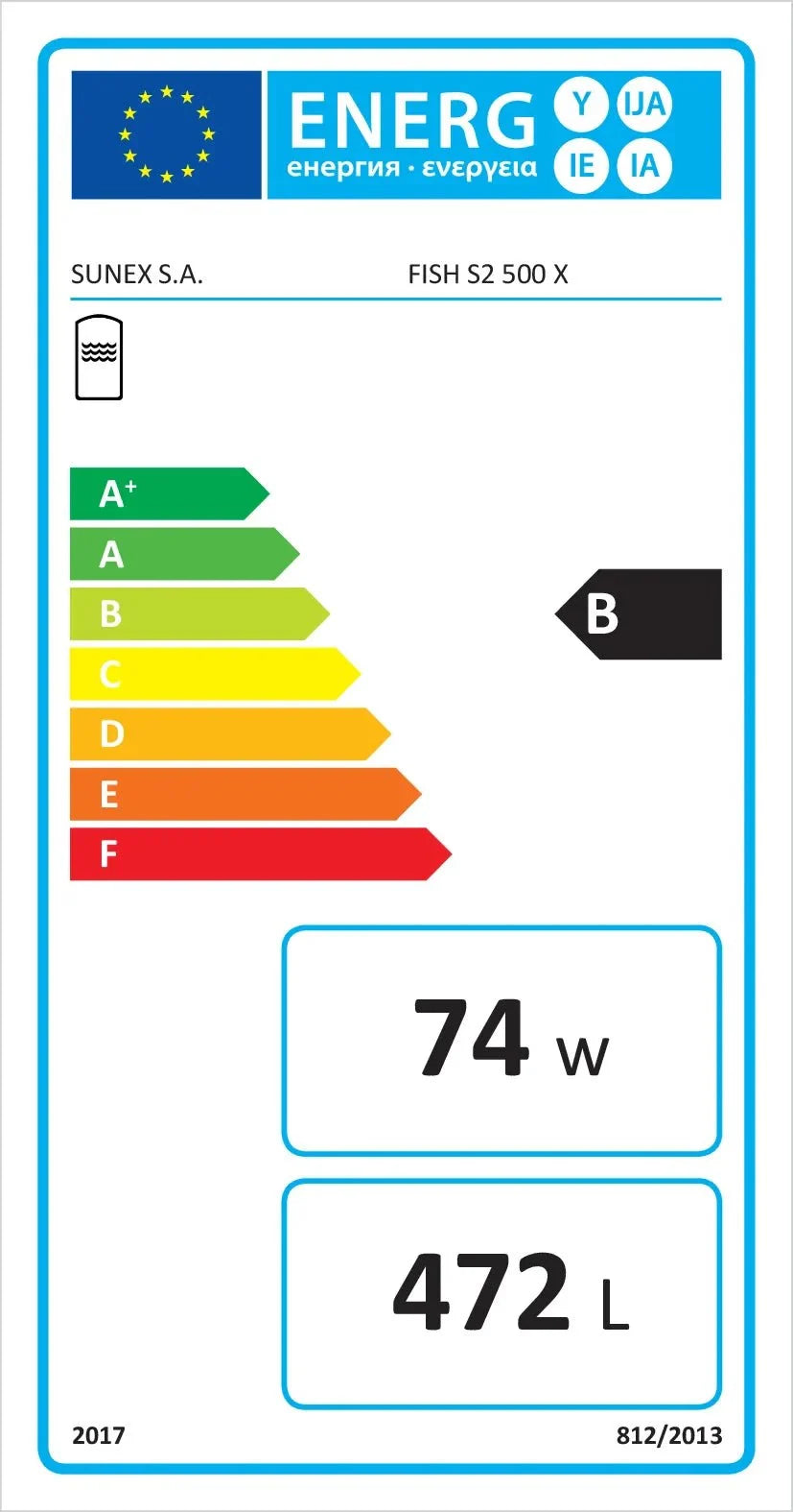 Image for Sunex FISH S2 500 X Solar-Warmwasserspeicher 500 Liter