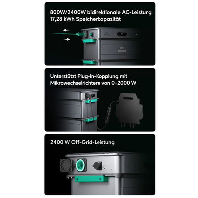 Image for Zendure SolarFlow Set 2,88kWh 2400 AC + 1x AB3000X Erweiterungsbatterie